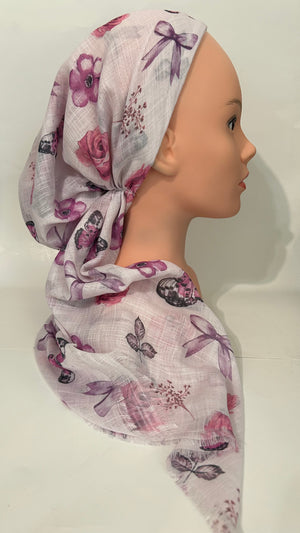 The Flutterbow Rose Pre-Tied Scarf