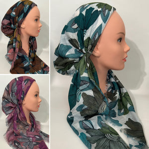The Lush Leaves Pre-Tied Scarf