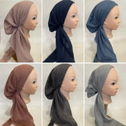 Solid Cotton Pre-tied-lightweight