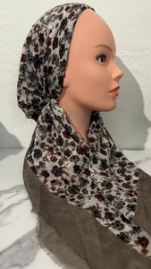 The Garden Floral Pre-Tied Scarf