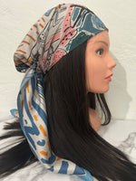 The Ink Blossom Satin Scarf