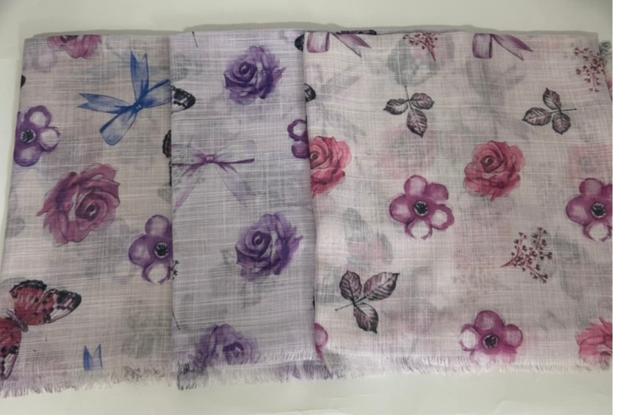 The Flutterbow Rose Scarf