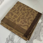 Luxe Leopard Jacquard Square Scarf