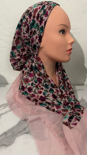 The Garden Floral Pre-Tied Scarf