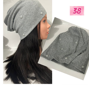 The Cotton Solid Beanie- large edition