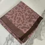 Luxe Leopard Jacquard Square Scarf