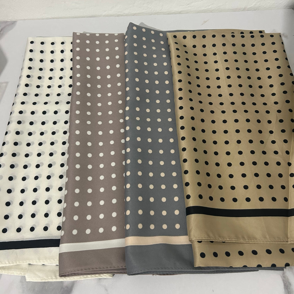 The Polka Grace Satin Scarf