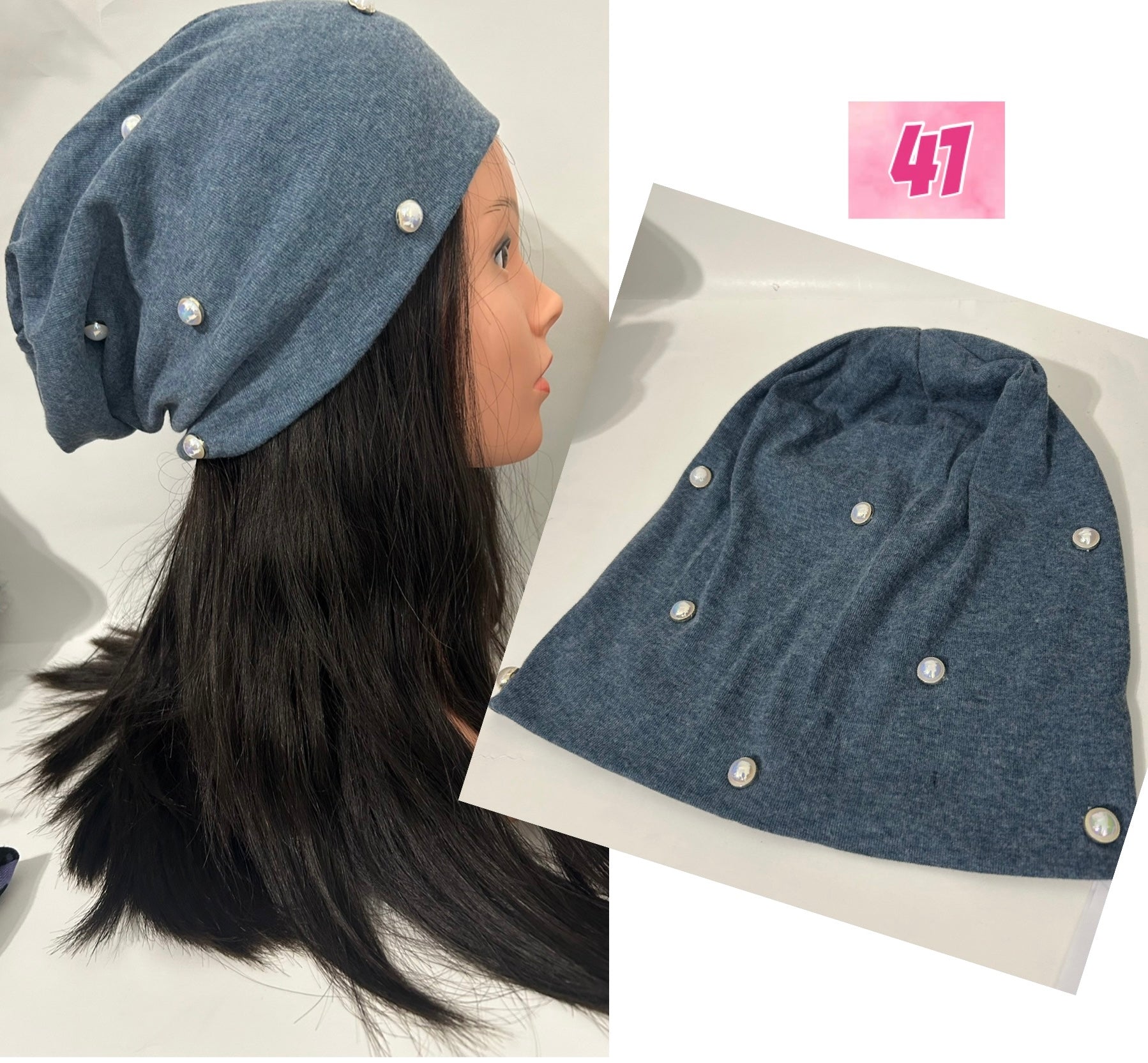 The Cotton Solid Beanie- large edition