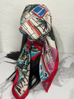 The Ink Blossom Satin Scarf
