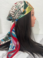 The Ink Blossom Satin Scarf