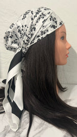 The Noir Bloom Satin Scarf