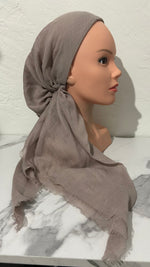 Solid Cotton Pre-tied-lightweight