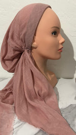 Solid Cotton Pre-tied-lightweight