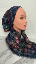 The Plaid Floral Pre-Tied Scarf