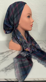 The Plaid Floral Pre-Tied Scarf