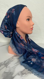 The Plaid Floral Pre-Tied Scarf