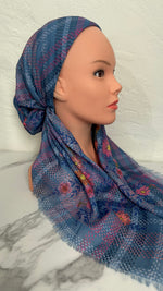 The Plaid Floral Pre-Tied Scarf