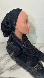 The Midnight Bloom Pre-Tied Scarf