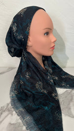The Midnight Bloom Pre-Tied Scarf