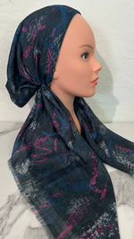 The Midnight Bloom Pre-Tied Scarf