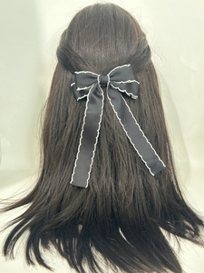 Black/White bow