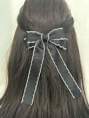 Black/White bow