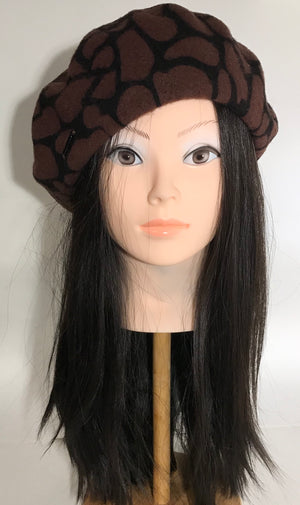 Animal Print Beret