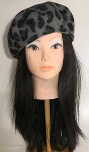 Animal Print Beret