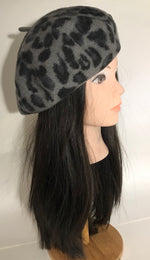 Animal Print Beret